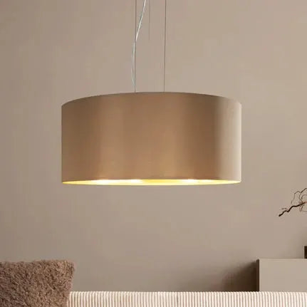 Maserlo pendant light round, taupe and gold