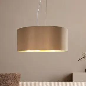 Maserlo pendant light round, taupe and gold
