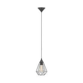Tarbes hanging light, 1-bulb, 17.5 cm black