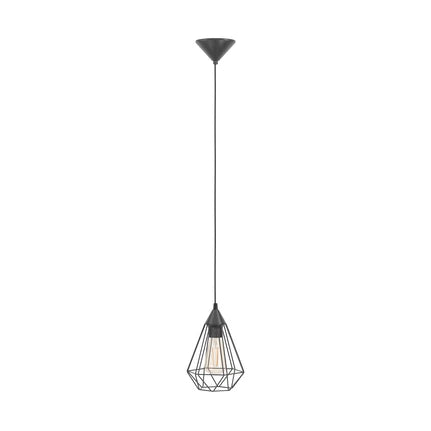 Tarbes hanging light, 1-bulb, 17.5 cm black