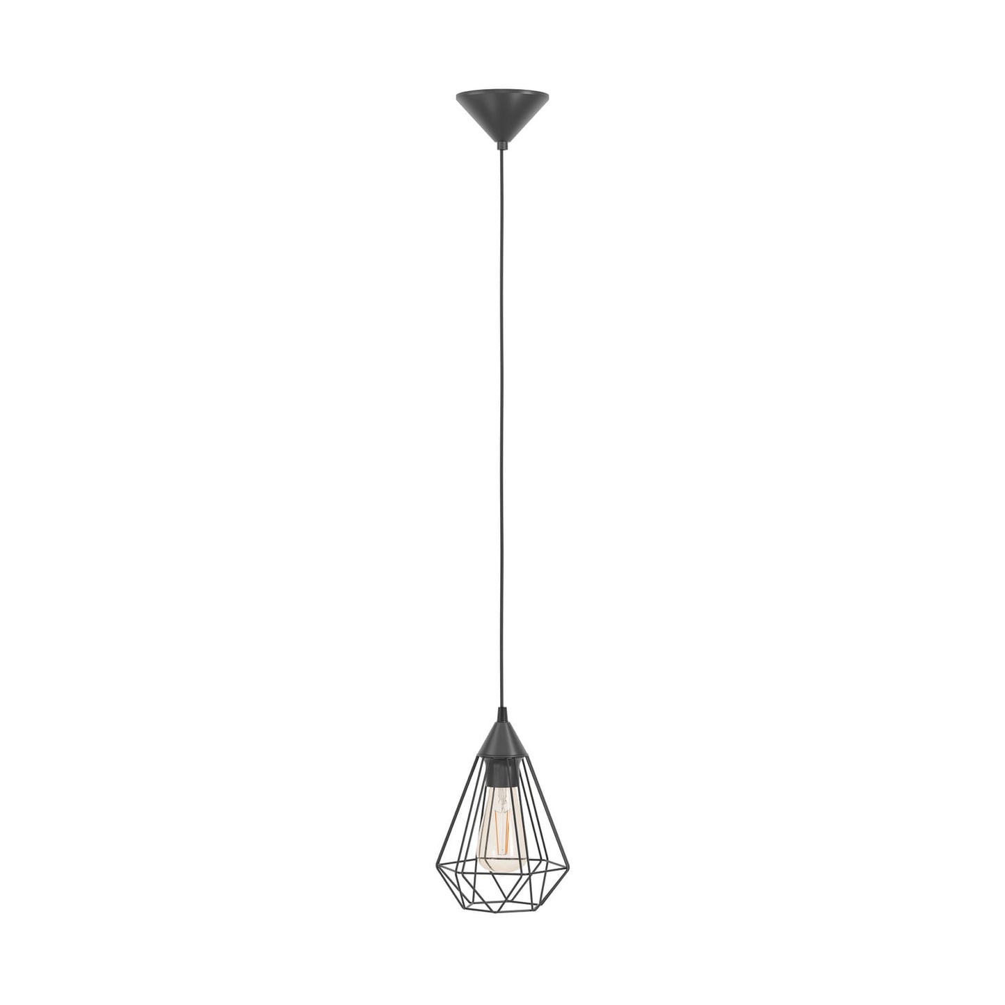 Tarbes hanging light, 1-bulb, 17.5 cm black