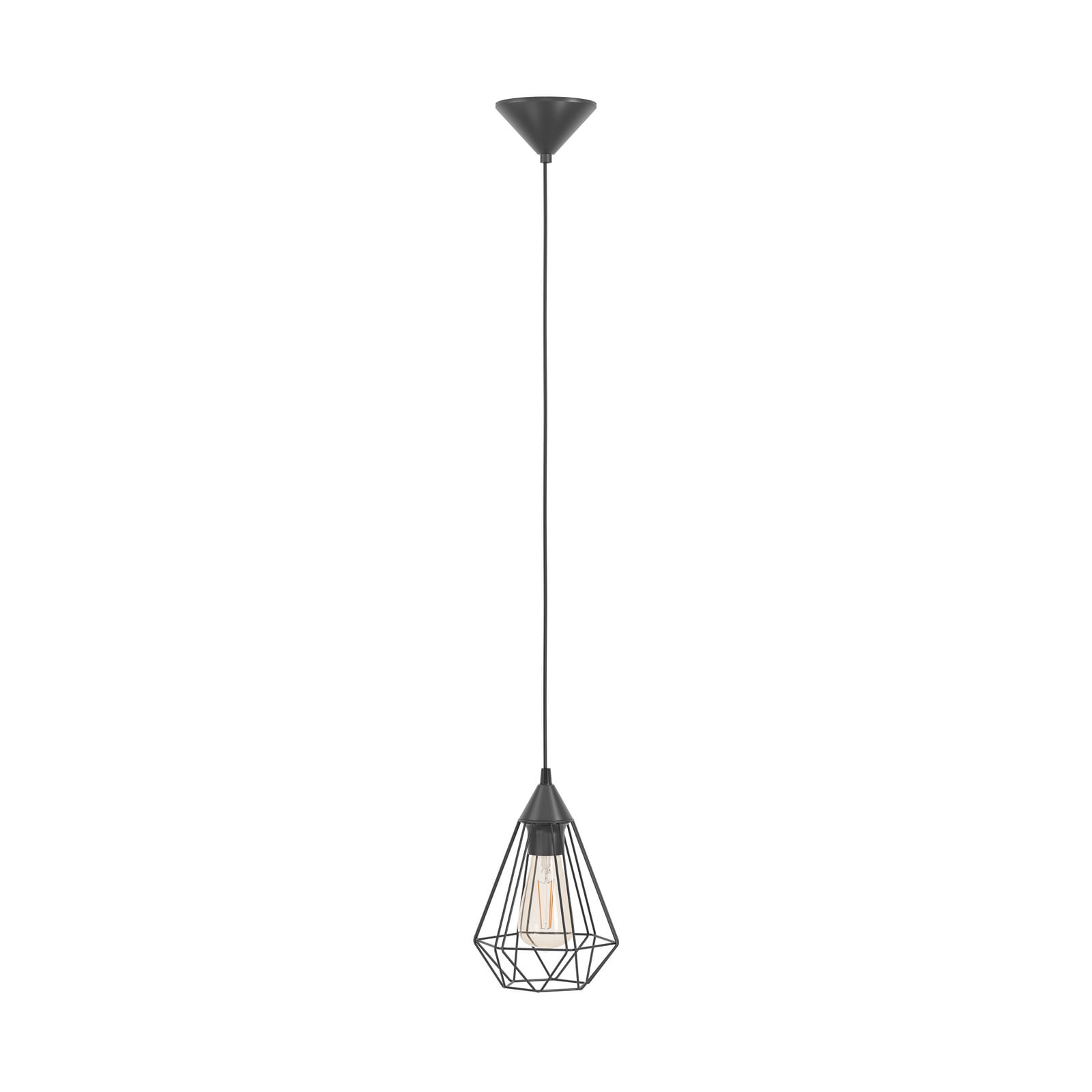 Tarbes hanging light, 1-bulb, 17.5 cm black