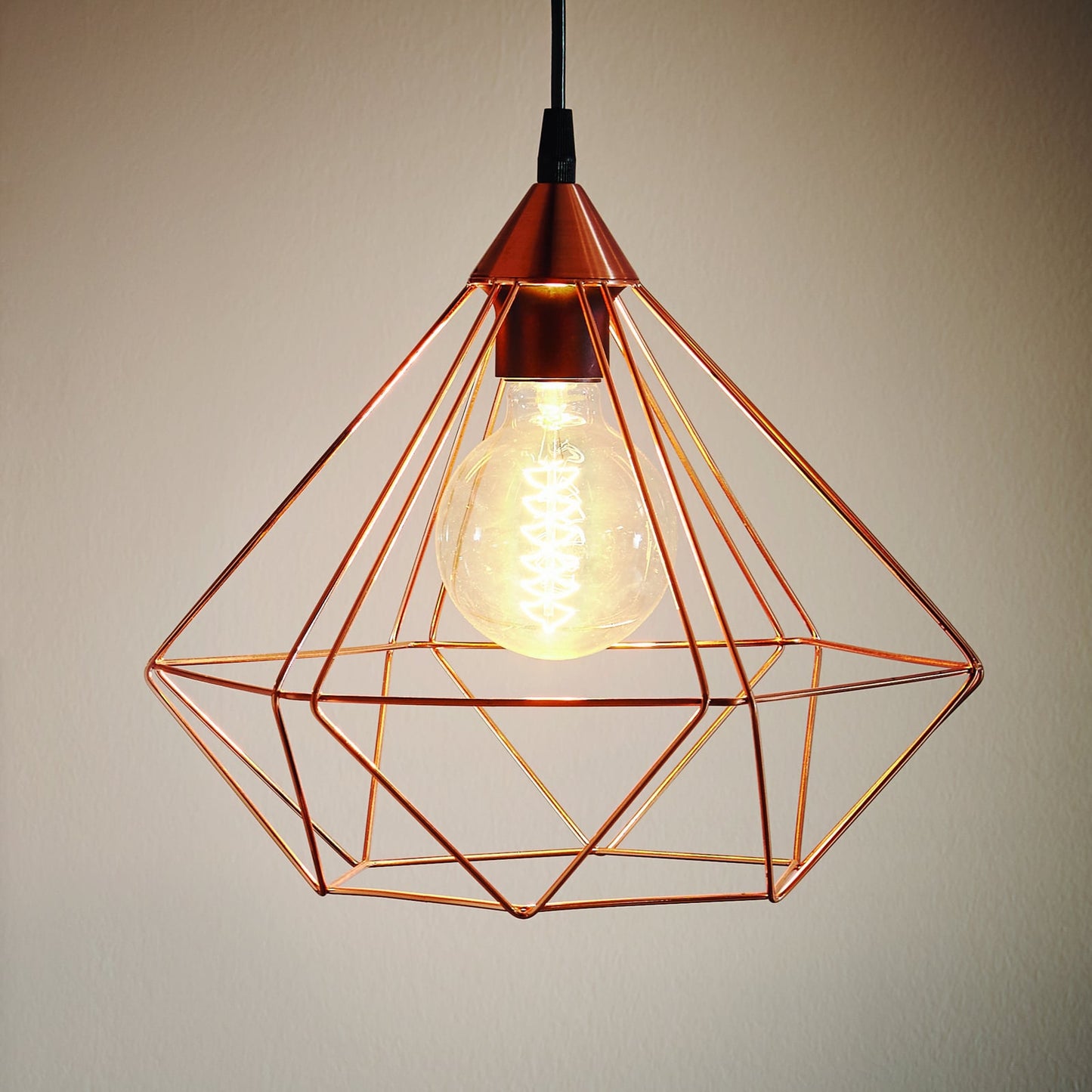Tarbes pendant light, one-bulb 32.5 cm copper