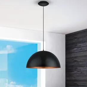 Gaetano 1 pendant light, Ø 53 cm, black/copper, steel