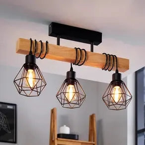 Ceiling light, Townshend 5, with 3 cage shades