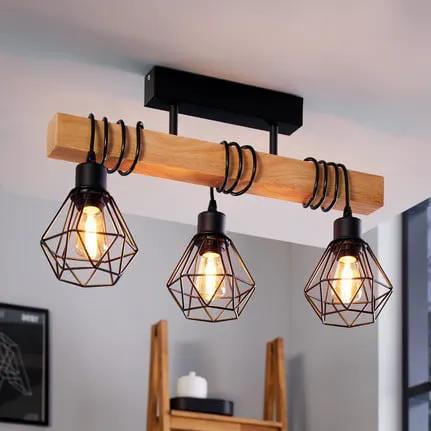 Ceiling light, Townshend 5, with 3 cage shades