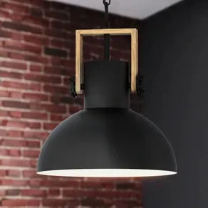 Lubenham hanging light, metal lampshade