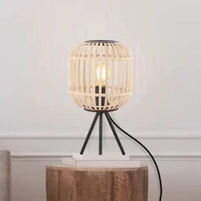 Bordesley table lamp, wooden lampshade