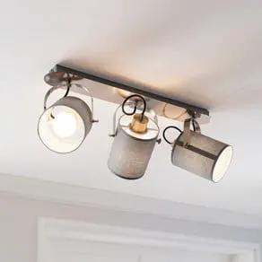 Ceiling spotlight Villabate and three cloth shades