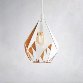 Carlton hanging light white and gold Ø 20.5 cm