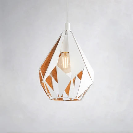 Carlton hanging light white and gold Ø 20.5 cm