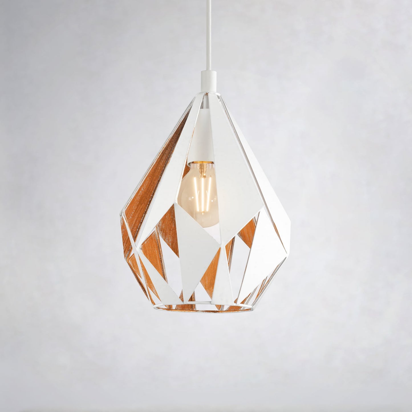 Carlton hanging light white and gold Ø 20.5 cm