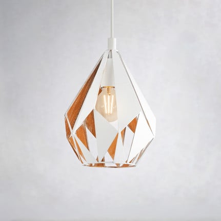 Carlton hanging light white and gold Ø 20.5 cm