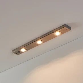 Kob LED under-cabinet light, switch, matt nickel