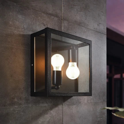 Alamonte 1 outdoor wall lamp 2-bulb up/down square