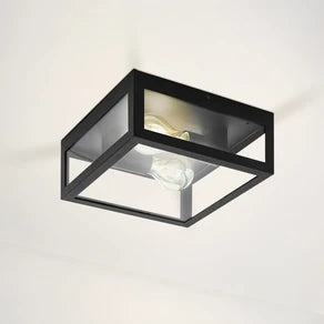 Amezola bathroom ceiling light, 2-bulb, black