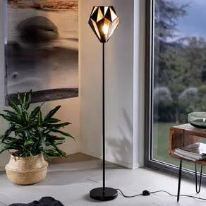 Carlton floor lamp made of steel, black/copper