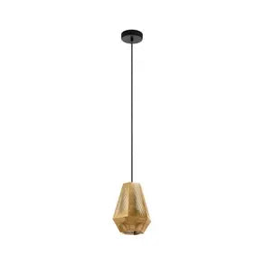Chiavica pendant light, brass, 1-bulb, Ø20.5cm