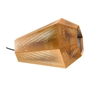 Chiavica table lamp, perforated design, brass