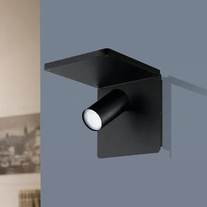 Ciglie LED wall spotlight, black, QI charging