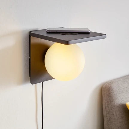 Ciglie wall light with QI loading function
