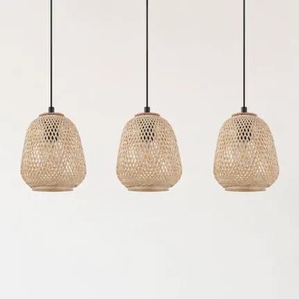 Dembleby hanging light, 3-bulb, natural