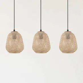 Dembleby hanging light, 3-bulb, natural