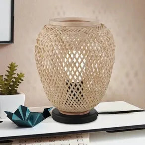 Dembleby table lamp in natural wood
