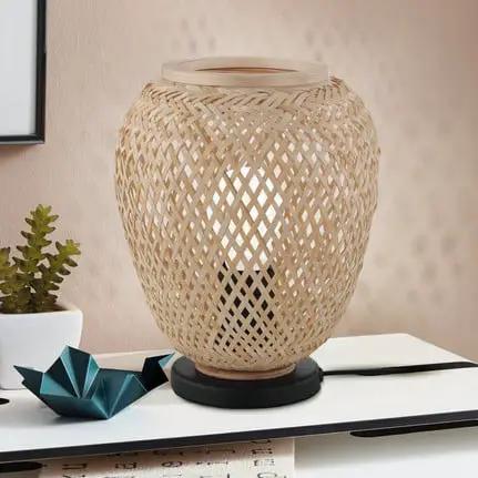 Dembleby table lamp in natural wood