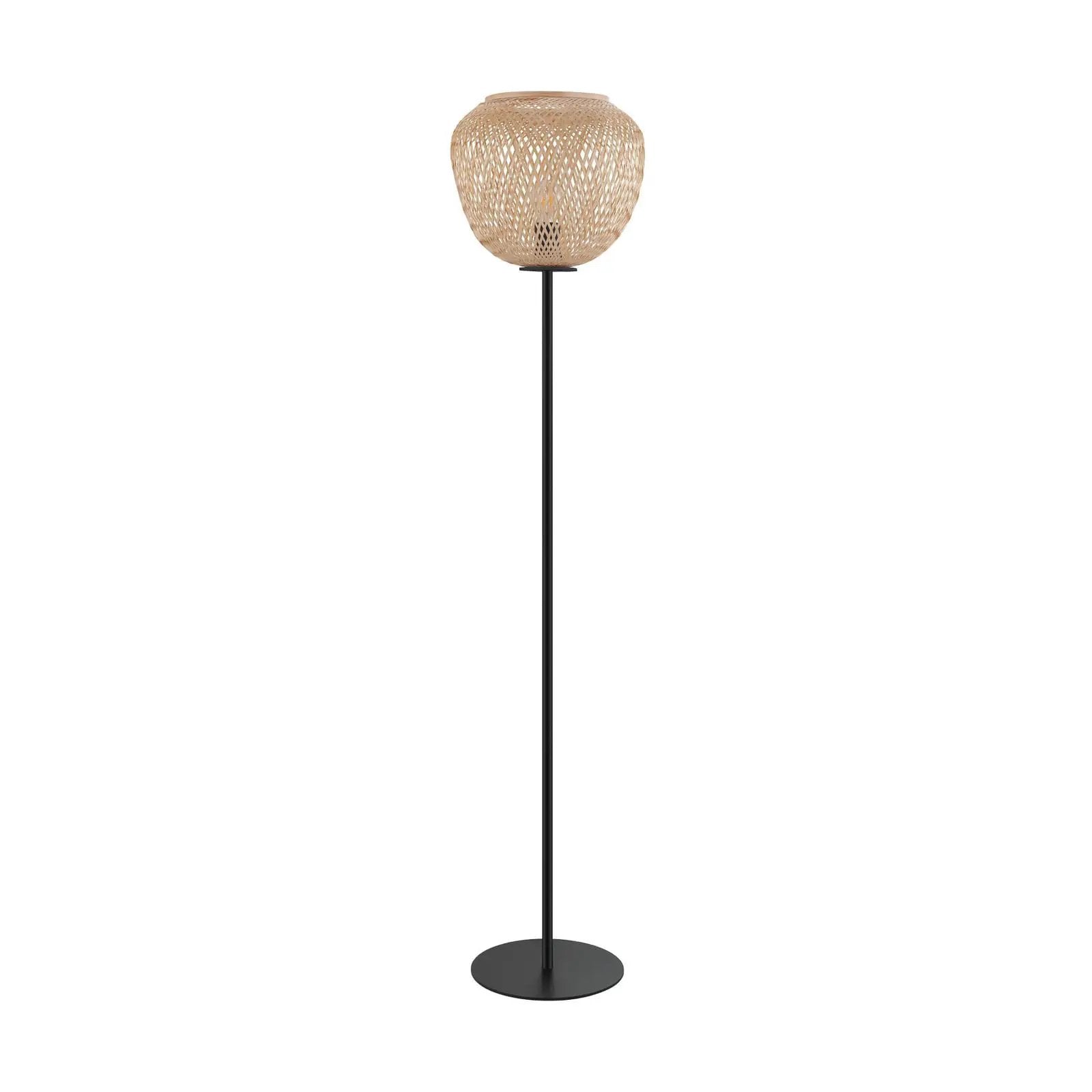 Dembleby floor lamp in natural wood