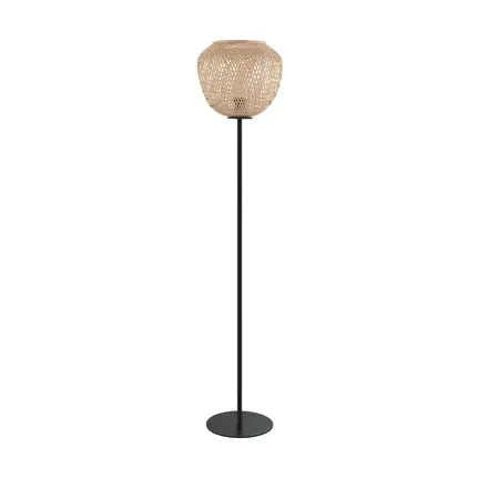 Dembleby floor lamp in natural wood