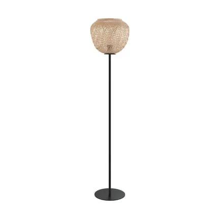 Dembleby floor lamp in natural wood