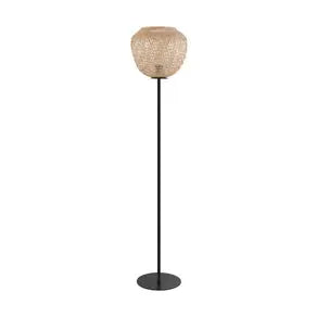Dembleby floor lamp in natural wood