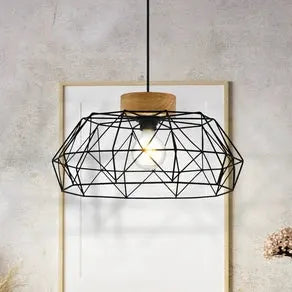 Padstowith hanging light, cage, wooden detail