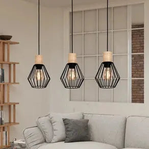 Palmorla hanging light, oblong 3-bulb