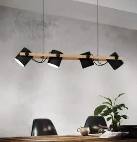 Hornwood hanging light, 4-bulb, pivotable