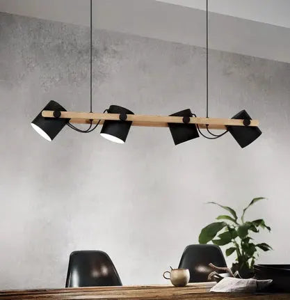 Hornwood hanging light, 4-bulb, pivotable