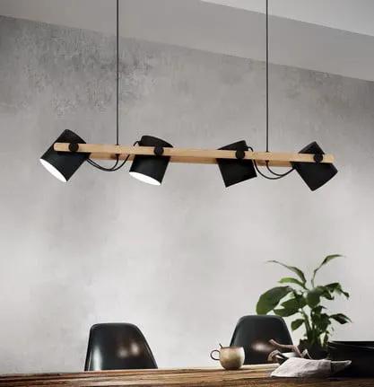Hornwood hanging light, 4-bulb, pivotable