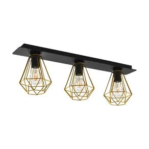 Tarbes ceiling light, 3-bulb, oblong