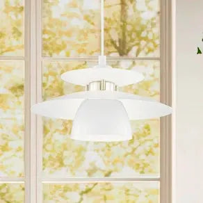 Brenda hanging light, white/nickel matt
