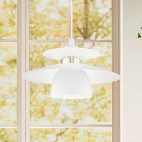Brenda hanging light, white/nickel matt