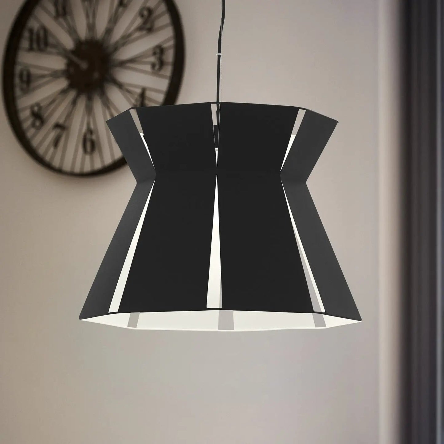 Valecrosia hanging light, black, Ø 42 cm