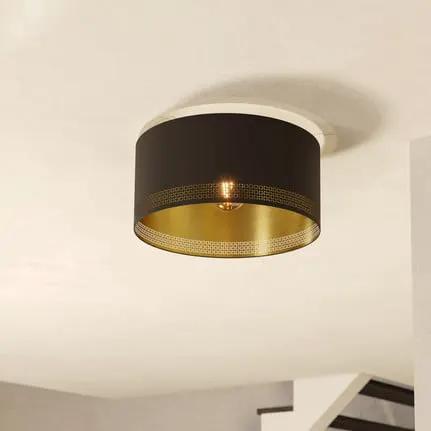 Esteperra ceiling light with black/gold punching