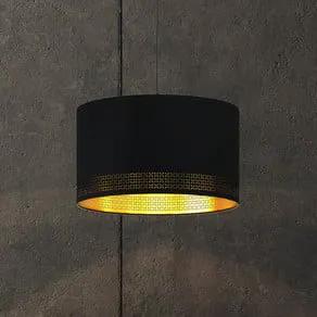 Esteperra pendant light, black/gold, Ø 38 cm