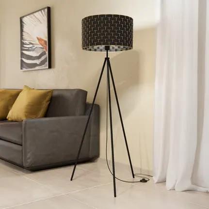 Marasales floor lamp in textile, tripod