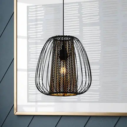 Curasao hanging light with double shade, 1-bulb