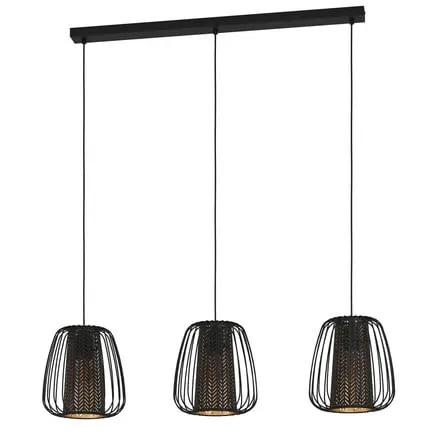 Curasao hanging light, linear 3-bulb