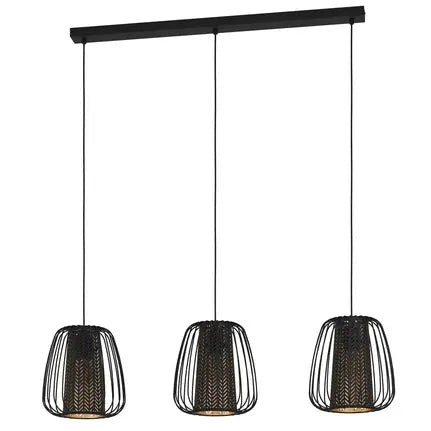 Curasao hanging light, linear 3-bulb