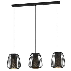 Curasao hanging light, linear 3-bulb