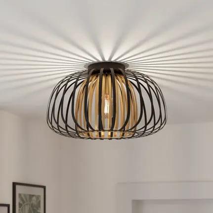 Encinitos ceiling light, black/brass